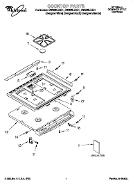whirlpool gas stove top parts