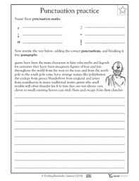 Punctuation Practice Punctuation Worksheets Writing Worksheets Teaching Punctuation