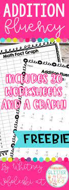 Check Students Addition Fluency With This Freebie Includes 30 Addition Fluency Pages And A Graph For Students Pr Fluency Progress Monitoring Math Math Facts