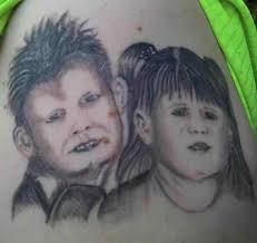 The baby singer has two tats on his face, a small cross under his left eye and the word grace above his right eyebrow. These Parents Showed Love For Their Kids By Having Their Faces Tattooed On Their Bodies