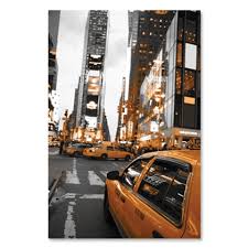 Black And White New York Picture With Yellow Taxi New York Taxi New York City Travel New York Travel New York Attractions