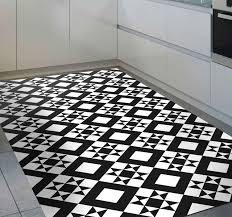 Die bedruckten bodenmatten sind in vielen verschiedenen designs und unterschiedlichen. Vinylteppich Geometrisch Geometrische Schwarz Weiss Fliese Tenstickers