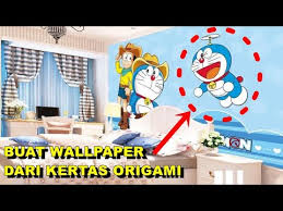 Ngga ada salahnya kamu mencoba hal yang baru sehingga bisa membuat. Hiasan Dinding Kamar Doraemon Dari Kertas Origami Tempelan Dinding Youtube