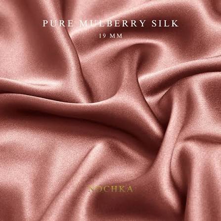 100% Pure Mulberry Silk Fabric Adobe Rose 19mm Cut-to-Size Silk Fabric 1 Yard
