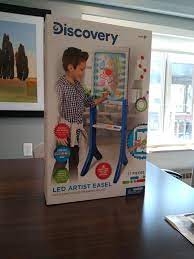 4.1 out of 5 stars. Discovery Kids Led Artist Easel With Removable Glow In The Dark Portable Tablet 8 Markers 4 Magnets Walmart Com Walmart Com