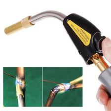Salvus Turbo Torch Blow Torch With 360° Swivel Neck - For Plumbing, Brazing, Soldering (Uses MAP/Propane)