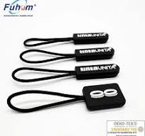 Custom Logo PVC Zipper Pullers Rubber Zipper Slider for ...