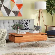 Denson Melamine Veneer Wood Hidden Storage Lift Top Coffee Table In 2020 Coffee Table Living Room Coffee Table Lift Top Coffee Table