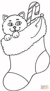 Here is a unique collection of free printable cat coloring pages for kids of all ages. Christmas Cat Pictures To Color