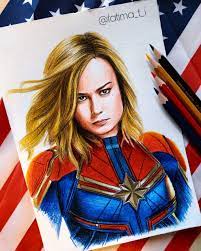 My Pencil Portrait Of A Captain Marvel Marvel Drawings Pencil Drawing Superheroes Marvel Drawings