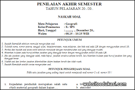 Soal Pas Geografi Kelas 10 K13 Tahun 2020 2021 Websiteedukasi Com