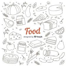 Download Hand Drawn Doodle Food Background For Free Food Backgrounds How To Draw Hands Restaurant Flyer