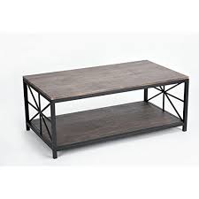 Find the best dark wood coffee tables for your home in 2021 with the carefully curated selection available to shop at houzz. Vintage Dark Brown Black Metal Frame Cocktail Coffee Table With Lower Shelf Buy Online In Qatar At Qatar Desertcart Com Productid 42429197