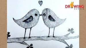 How To Draw Two Birds In Love Step By Step Trend Drawings Cute Drawings Step By Step Drawing