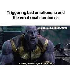 Triggering Bad Emotions To End The Emotional Numbness Meme Ahseeit