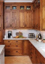 kitchens with stained cabinets