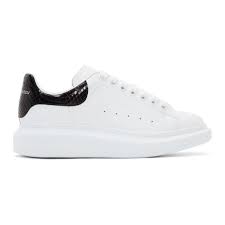 Black And White Alexander Mcqueen Sneakers Alexander Mcqueen Low Top Sneakers Larry Calfskin Logo Black White Modesens Sneakers Mcqueen Sneakers Black Suede Heels