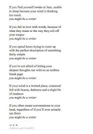 You Might Be A Writer If Awake Words Description Meaning Blankpage Madness Conversation Wri Pretty Words Writing Prompts Funny Enjoy Quotes