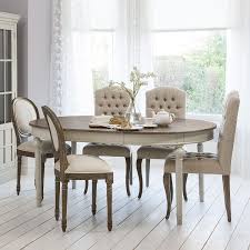 Round Oval Extendable Dining Table With Natural Top Light Grey Base Allissias Atti Oval Table Dining Oval Dining Room Table Round Extendable Dining Table