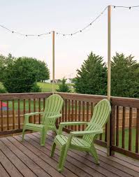 Pvc cutters (or a saw) hooks Outdoor Deck String Lights For Fun Summer Nights Craving Some Creativity