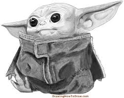 How To Draw Baby Yoda From The Mandalorian Realistic Easy Step By Step Drawing Tutorial How To Draw Step By Step Drawing Tutorials
