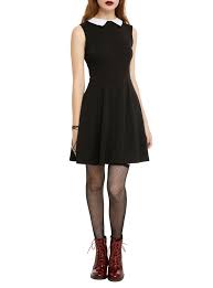 Black White Collar Dress White Collar Dress Hot Topic Clothes Collar Dress