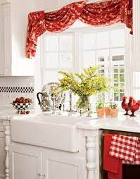 Modern Classic Kitchen Curtain Ideas Window Kitchen Curtains Ideas Showy Red Kitchen Curtai Country Cottage Kitchen Red Kitchen Curtains Red And White Kitchen