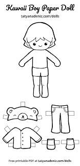 Kawaii printable paper doll coloring pages. Pin On Paperinukkeja