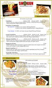 Maybe you would like to learn more about one of these? Shogun Japanese Steak Sushi Menu In Murray Kentucky Usa