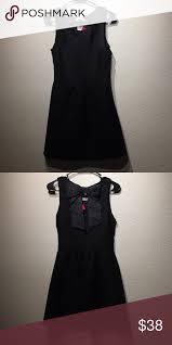 New Candie S Black Tie Fit Flare Dress Size M Brand New With Tags Awesome Big Bow Fully Lined Candie S Dresses Asymm Fit Flare Dress Clothes Design Dresses