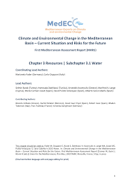 Pdf Climate And Environmental Change In The Mediterranean Basin Current Situation And Risks For The Future First Mediterranean Assessment Report Chapter 3 Resources Subchapter 3 1 Water