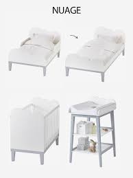 Lit Evolutif Enfant Ligne Nuage Blanc Gris Vertbaudet