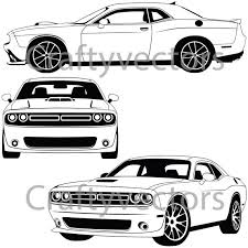 Black And White Dodge Challenger Clipart Dodge Challenger 2015 Vector File Etsy In 2020 2015 Dodge Challenger Dodge Challenger Challenger 2015