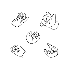 Baby Hands Set Line Art. Little Palm Of Children. Minimalistic Linear  Vector Illustration. Black And White Line. One Line Drawing. 6042697 Vector  Art At Vecteezy