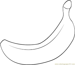 Learn about other countries around the world with our free country coloring pages Single Banana Coloring Page For Kids Free Bananas Printable Coloring Pages Online For Kids Coloringpages101 Com Coloring Pages For Kids