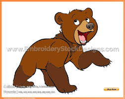 Koda 2 Brother Bear Disney Movie Characters In 4 Sizes Embroidery Movad005279 Embroidery Stock Designs Disney Movie Characters Brother Bear Cartoon Styles