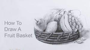 How to shade a drawi. How To Draw A Fruit Basket Step By Step Pencil Sketch Fruit Basket Drawing Youtube