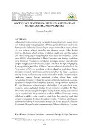 Sistem pendidikan plural ini tidak dapat menyemai serta memupuk semangat kebangsaan di kalangan penduduk yang berbilang kaum. Pdf Glokalisasi Pendidikan Studi Atas Revitalisasi Pemikiran Ki Hajar Dewantara
