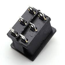 My 4 pin switch has jumpers to the opposite corners, with the positive and negative terminals in the middle of the switch. On Off On 3 Position 6 Pin Dpdt Snap In Boat Rocker Switch Ac 6a 250v 10a 125v Walmart Com Walmart Com