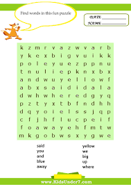 It's the perfect exercise for your brain. Kids Under 7 Word Search Puzzles