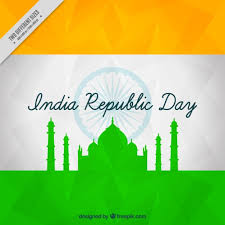 Abstract Background For Indian Republic Day With Monument