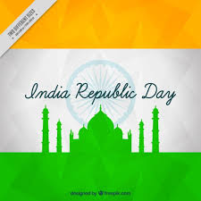 abstract background for indian republic day with monument