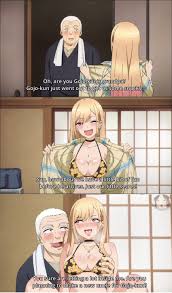 Rule 34 Dev - 1boy 1girls age_difference bikini_top blonde_hair blush  cheating choker dialogue edit edited gojou_kaoru gyaru implied_sex  kitagawa_marin netorare ntr old_man older_male older_man  older_man_and_teenage_girl photoshop seducing sex ...