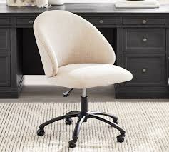 Costway velvet office chair tufted upholstered swivel computer desk chair w/ nailed trim. Ryker Upholstered Swivel Desk Chair Pottery Barn