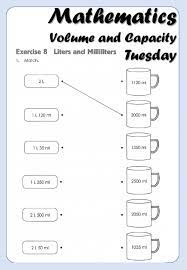 mathematics 3b capacity and volume h worksheet