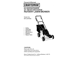 Sears canada craftsman lawn mower and lawn tractor manuals find a sears canada craftsman manual updated august 14, 2020, originally posted may 8, 2017 we're always on the hunt for sears craftsman tractor manuals and illustrated parts lists (ipls). Craftsman 917377131 User Manual Gas Walk Behind Lawnmower Manuals And Guides L0010521