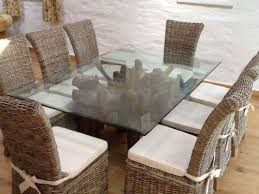 Here are a few gorgeous examples, each one totally unique. Rectangular Teak Root Glass Topped Dining Table And Kubu Grey Natural Wicker Chairs Latifas Sustainable Furniture