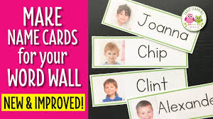 Send via email, text message or facebook. Name Cards Make Name Cards For Your Word Wall Early Learning Ideas
