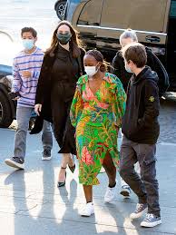 The actor revealed how zahara experienced medical bias. Zahara Jolie Pitt Rocks Colorful Dress With Angelina Her Siblings Hollywood Life