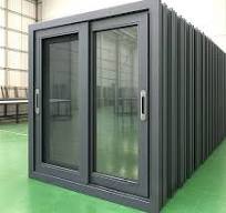 Modern Horizontal Trackless Sliding Glass Doors with Aluminum Alloy Frame  Windproof Design Sliding Window
